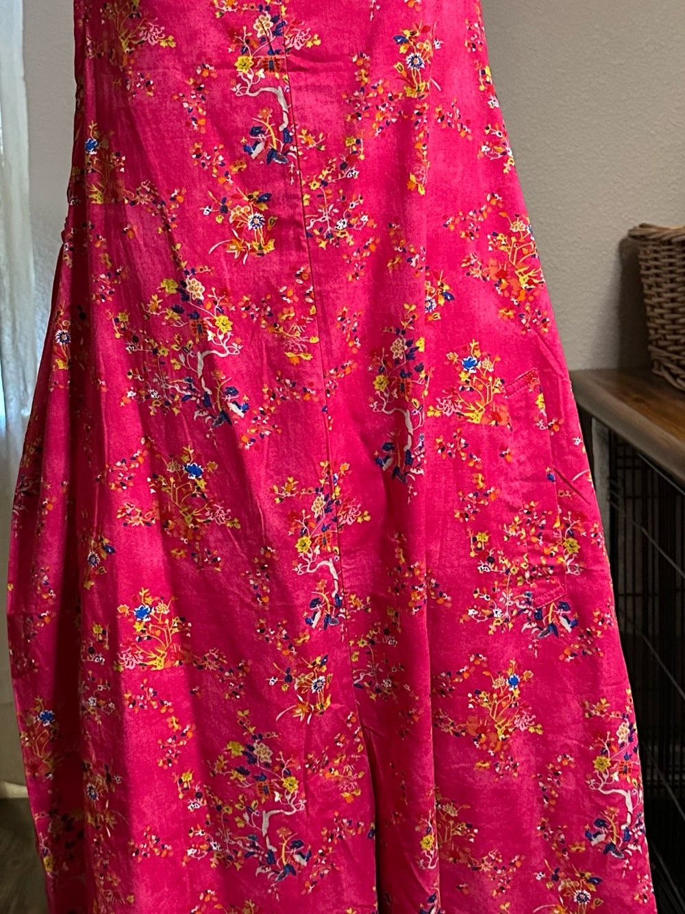 Vibrant Pink Floral Wide-Leg Jumpsuit